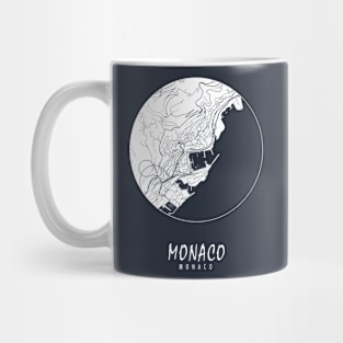 Monaco City Map - Full Moon Mug